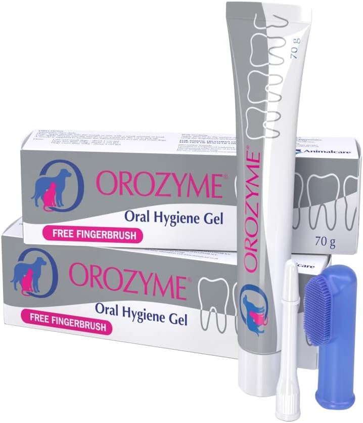 Orozyme Dental Hygiene Gel for Dogs and Cats Toothbrush and Applicator Tip Included 70g