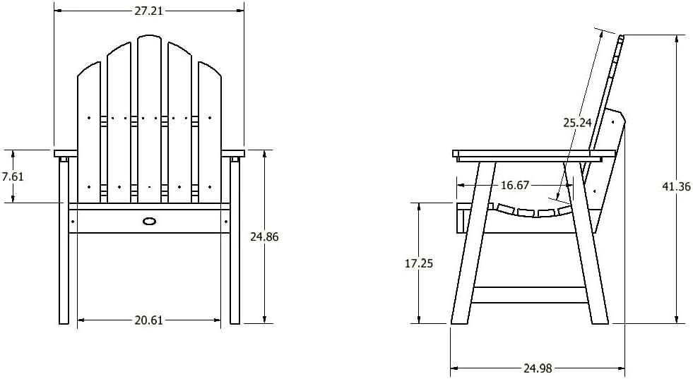 Highwood Classic Westport Patio and Garden Chair, Federal Blue