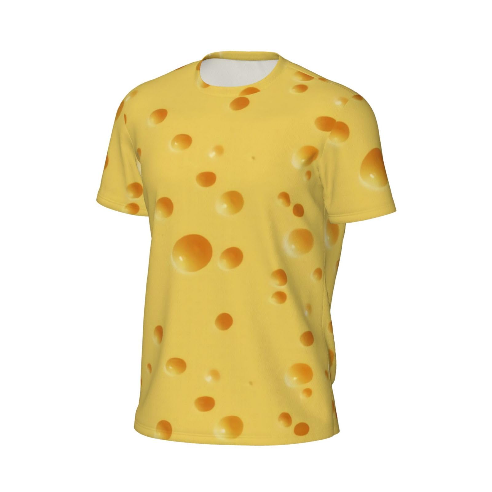 Blue - Camiseta de manga corta con cuello redondo y malla para hombre, atlética, para correr o ir al gimnasio