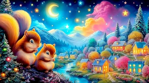 Puzzle de 1000 piezas Ciudad Estrella de 75x50cm para toda la familia