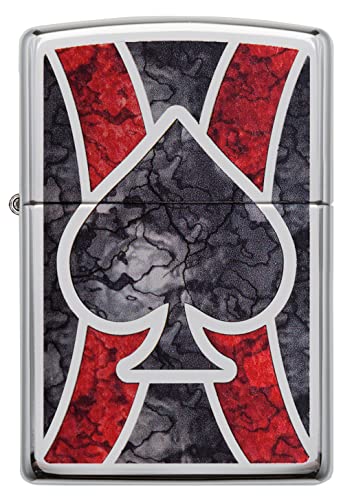 Encendedor de bolsillo Zippo Ace Fusion cromo pulido miniatura 4