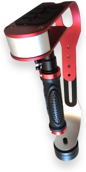 Roxant Pro Video Camera Stabilizer with Phone Clamp - Cameras up to 2.1lbs - Compatible with GoPro, Canon, Nikon & Smart Phones (Red)