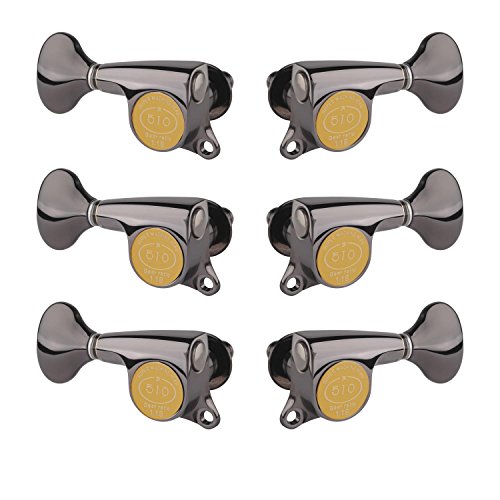 Gotoh Mini 510 3+3 Accordeurs Guitare Noir Cosmo pour Tête 3L/3R