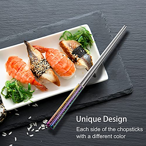 Palillos coreanos de acero inoxidable ideales para cenas de sushi y ramen en casa 6