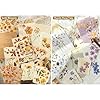 120Pcs Floral Textured Scrapbook Paper - 4 pack Embossed Rice Decoupage Paper Craft Special Mixed for Scrapbooking Junk Journaling Supplies Planner Bullet Cards Making Collage Decorative DIY Materials #2
