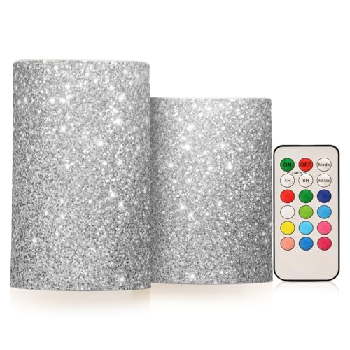 Velas sin llama para Halloween de luz cálida con cambio de color y brillo
