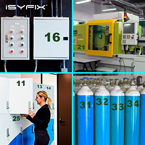 image for iSYFIX Green Vinyl Numbers Stickers - 5 Inch Self Adhesive 2 Sets - Pr