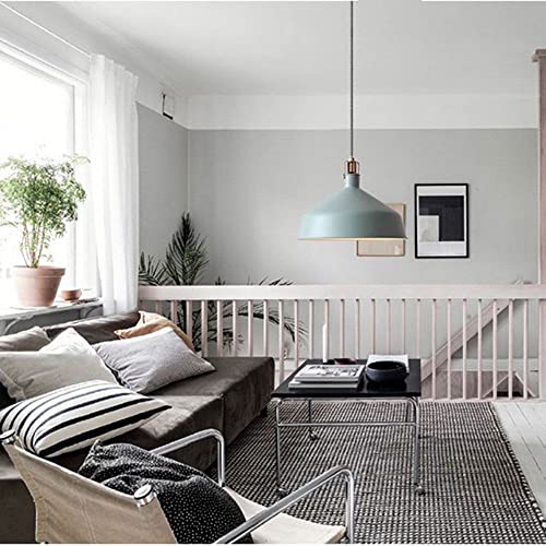 Lampe suspendue scandinave blanche 13,7 pouces avec base E27 - 4