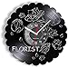 Orologio da parete Fiore Vinile Orologio da parete Negozio di fiori Moda Arte Arte naturale da parete Pianta Decorazione domestica Album in vinile Artigianato Orologio 12 pollici (30 cm) Regalo
