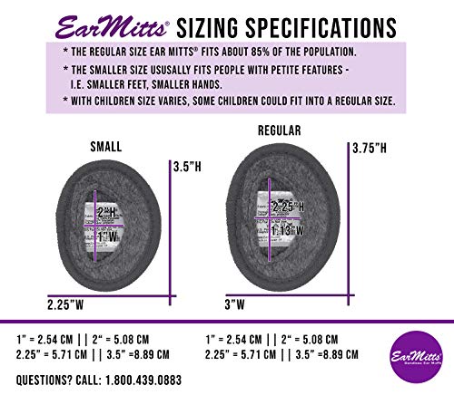 EAR MITTS® Bandless Ear Muffs For Men & Women, Soft Winter Ear Warmers, 2 Sizes4