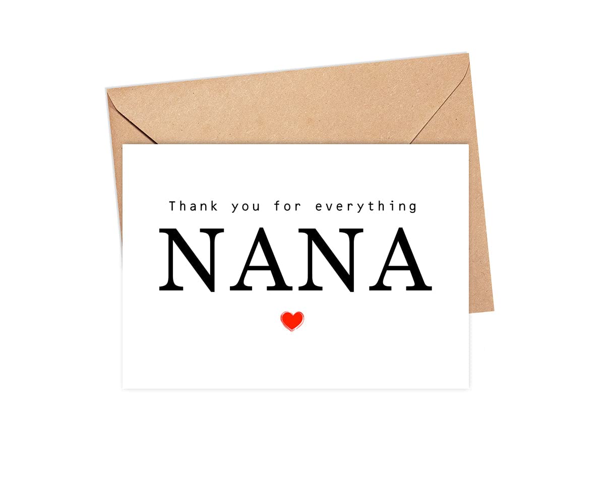 Thank You For Everything Nana Card - Thank You Card - Nana Card