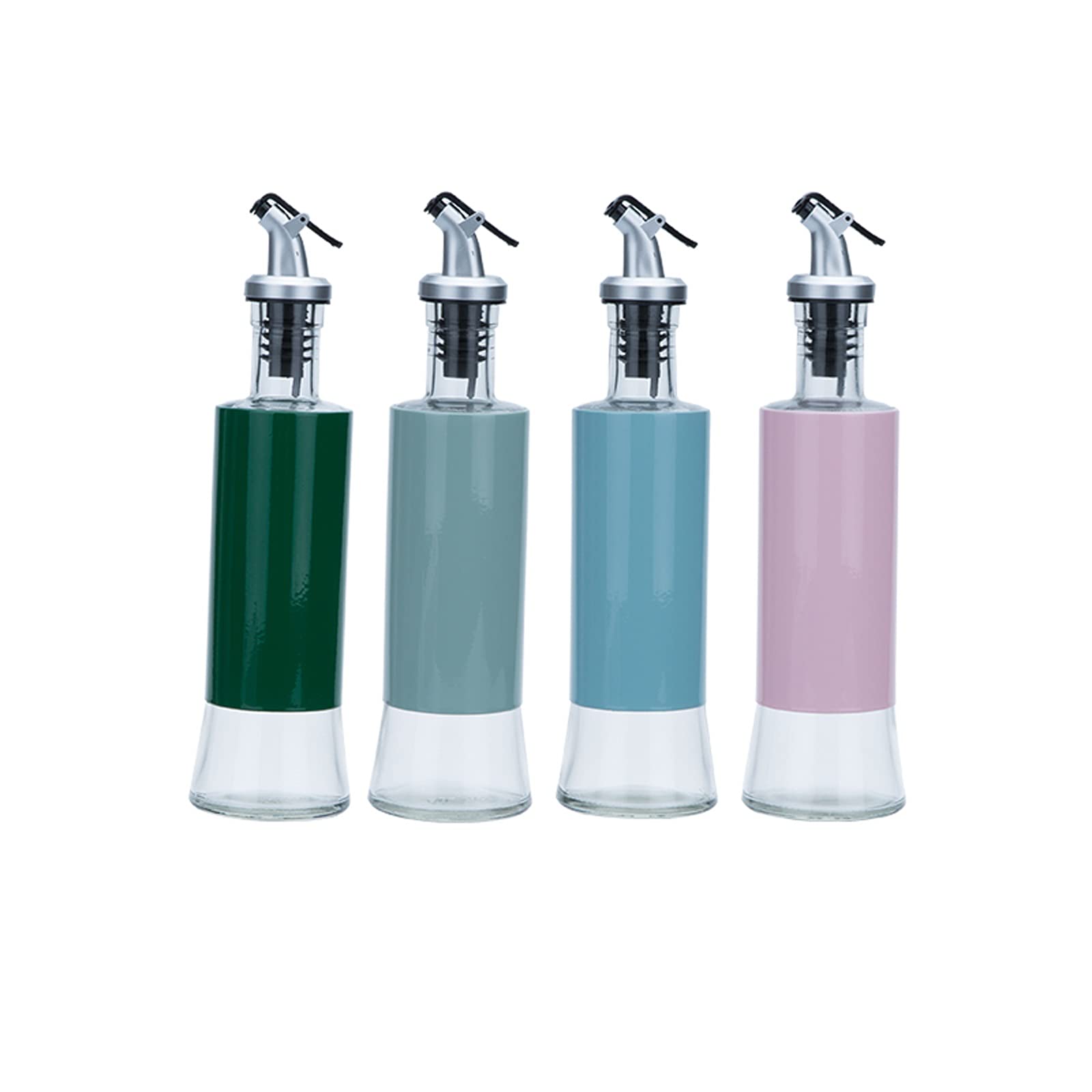 Botes Especias Aceite de vidrio y dispensador de vinagre, aderezo de ensalada Cruet Botella de cristal Botellas de aceite de oliva Dispensador de aceite de vidrio Botella de aceite Coco Botella de ace