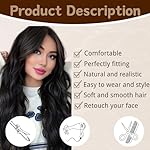 Long Black Wig for Women 26 Inch Middle Part Wavy Women Charming Hair Realistic Natural Looking Synthetic Heat Resistant Fiber Wig for Daily Party Use - Image 2