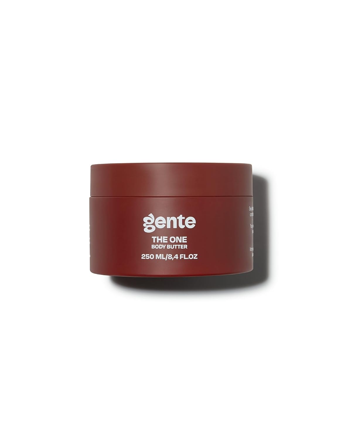 Gente Beauty The One Body Butter, Skin Tightening & Deep Hydration Moisturizer, Cupuaçu Butter & Hyaluronic Acid Body Cream for Smooth, Nourished Skin, 8.4 oz