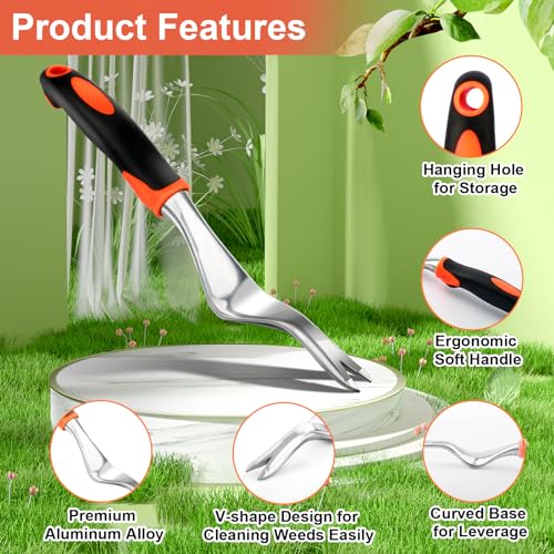 Hand-Weed-Puller-Weeding-Tools-Dandelion-Weed-Puller-Tool-with-Ergonomic-Handle-Heavy-Duty-Weed-Remover-Weed-Pulling-Tools-for-Gardening-Hand-Weeder-Tool-for-Weed-Removal-of-Garden-Lawn-Yard