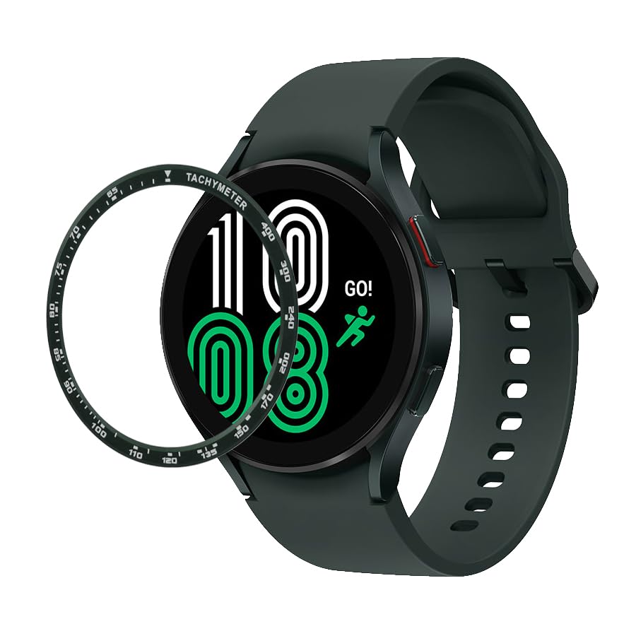 Cadran acier Galaxy Watch 4 44mm style unique avec l'anneau de lunette CZKE