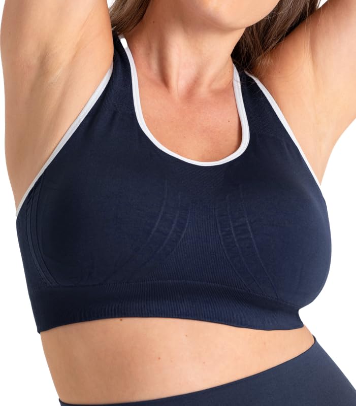 Image of Truekind Racerback Sports Bras for Women, High Support Workout Tops for Women, Workout Bra Plus Size