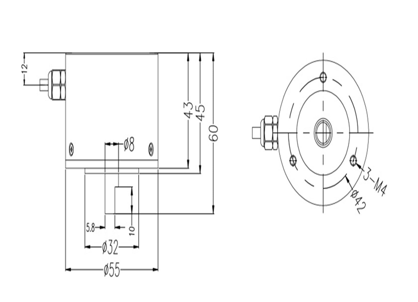 Wasserdichter Drehwinkelsensor WOA-D Multiturn-Winkelmessung(WOA-D-V2 0-10V)