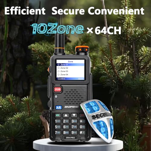 Image of BAOFENG BF-5RH PRO GPS /APRS 10Ｗ Ham Handheld Radio, Multi-Band Long Range Two-Way Radio with 18.89'' Tactical Antenna, Aviation /VHF /UHF / 1.25m Scanner, NOAA 5RM Walkie Talkies Type-C Charging,2 Pack