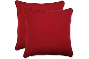 Pillow Perfect Pompeii Solid Red Outdoor Throw Pillows (Set of 2)