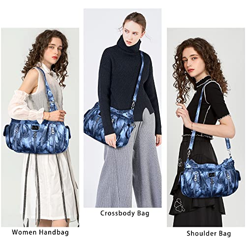 Image of Angelkiss Large Purses and Handbags for Women Washed Faux Leather Crossbody Hobo Satchel Shoulder Handbag Tote Purse