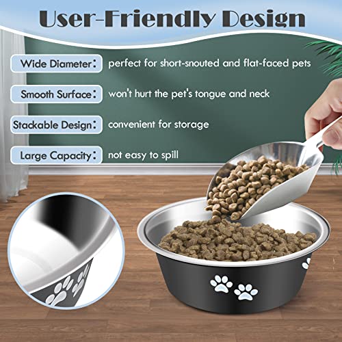 Stainless Steel Slow Feed Dog Bowl Large,Set Of 2 71Oz Metal Slow Feeder Dog Bowls With Slow Feeding Insert For Large Breed,Extra Large Dog Food Water Bowl,Non-Slip Quiet Lightweight Pet Feeding Dish #TOP3