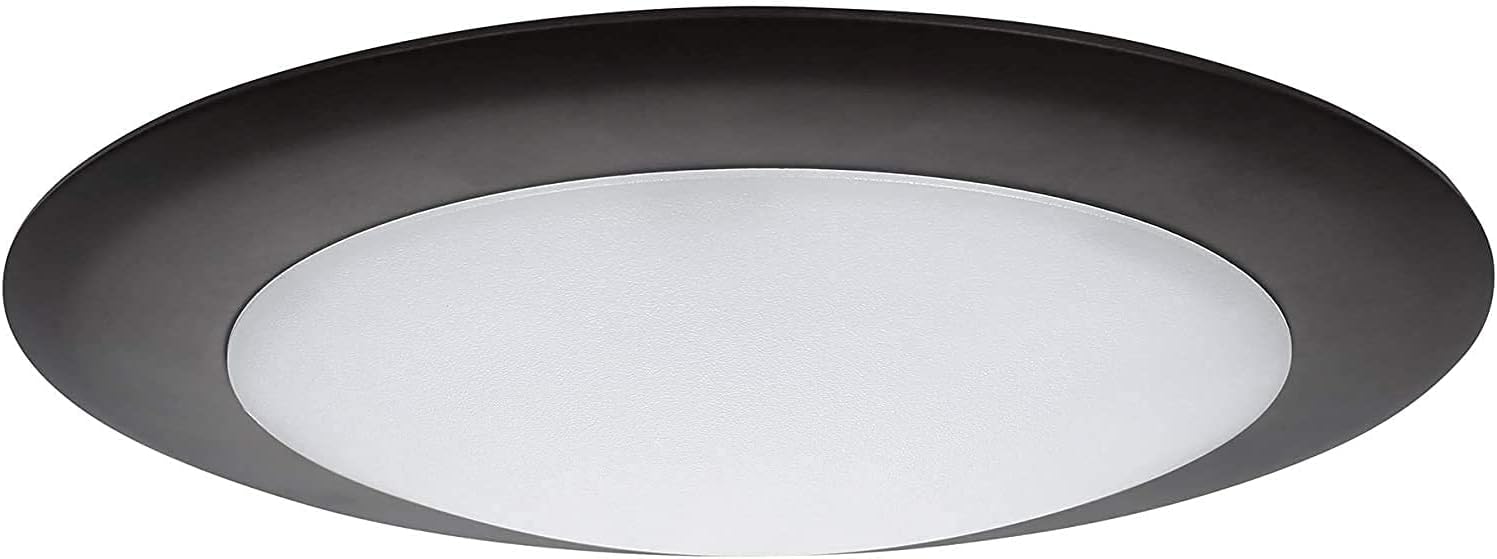 LUNABODE 7.5" Dimmable Flush Mount Ceiling Light - Pack of 6 | 16.5W, 4000K, Bronze Trim | Stylish LED Fixture for Hallway/Kitchen/Bathroom Disc Light (Natural White)