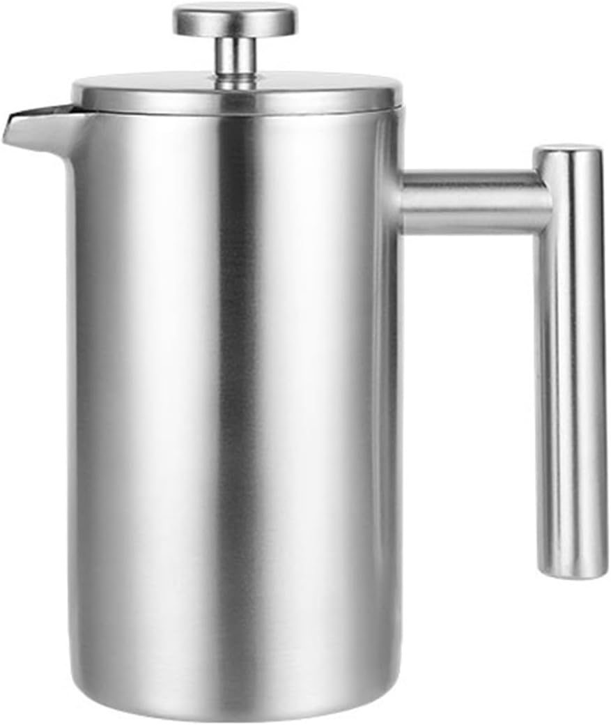 Press Coffee Maker, Coffee Press, Caffettiere，Coffee Maker， Coffee Kettle 304 Stainless Steel French Press Coffee Pot French Hand Brew Coffee Utensils Set of Tea Brewing Double Insulation (Color : Bla