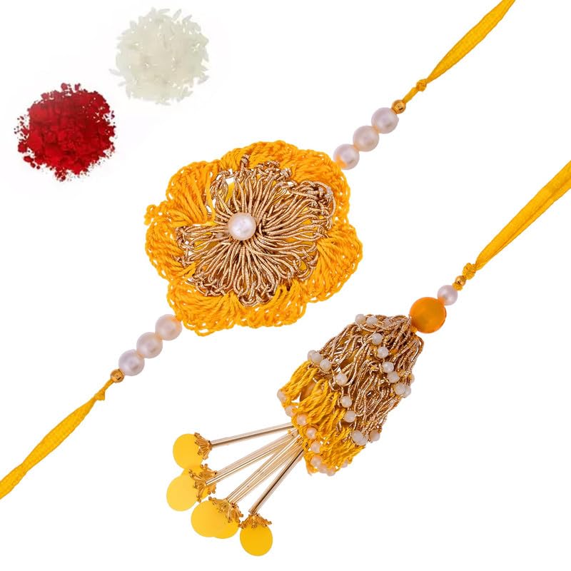 V Kraft Happy RAKSHA BANDHAN THEME DESIGNER RAKHI COUPLE COMBO for BHAIYA BHABHI, DI JIJU, COUSINS, BRO SIS with roli chawal and Rakhi Special Wishes Card (rakhi combo 02) E (B0B75DCK1D) Amazon Price History, Amazon Price Tracker