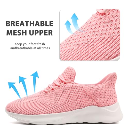 Image of DLWKIPV Womens Walking Running Shoes Tennis Slip On Sneakers Gym Workout Sport Lightweight Breathable Mesh Comfortable Casual