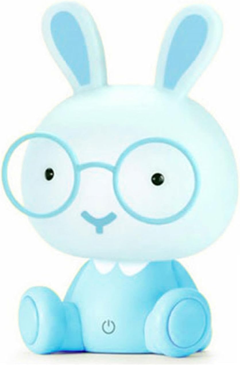Led Rabbit Night Light - 15.5 X13 X23 Cm Dimmable Bedside Lampm Cute Animal Night Light with Color Changing Modes,Touch Sensor Nursery Lights | Children's Bedroom Decor for Girls Boys, Desk Lamp