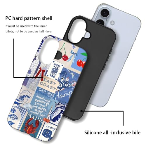 Coque compatible avec iPhone 16 hybride 2 couches résistante aux rayures