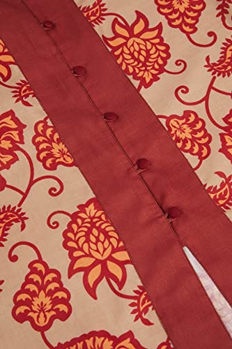 Image of RIVER Women's Poly Matka with Cotton Touch Floral Regular Kurta