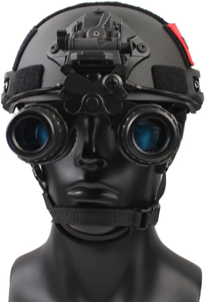 Tactical Airsoft Hunting PVS15 Dummy Night Vision Goggles Model with Mount, No Function Binocular Night Vision for Tactical Helmet NVG Mount, CS Game, Cosplay Prop