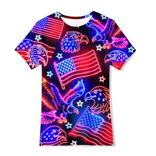 Image of uideazone Tshirts for Boys Kids Short Sleeve T-Shirt 3D Graphic Tee Shirts Tops Clothes 4-16 Years