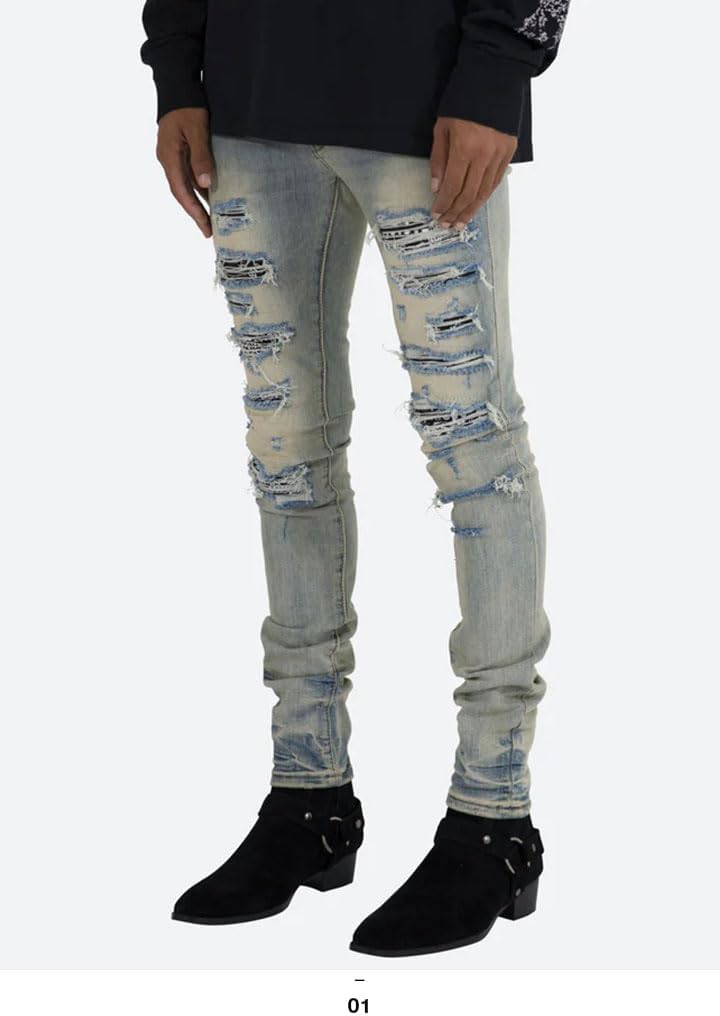 [本格派大人のB系] mnml(ミニマル) ジーンズ メンズ 大きいサイズ ミニマル ジーパン Gパン パンツ スキニー スリム ス 🏉