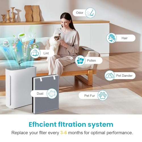 Image of Vital 100 Replacement Filter for Levoit Vital 100 Air Purifier | 3-in-1 Ture HEPA Activated Carbon High-Efficiency Filter for Home Small Room, Vital 100-RF, 4 Pack