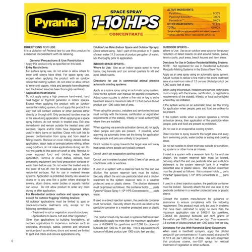 PYRANHA 1-10 HPS Concentrate Refill - 2.5 Gallon for 30 Gal Automatic Spray Systems Indoor Barn Fly Control | Repels Horn, Deer, Horse, Stable, & Face Flies, Midge - Thumbnail 6