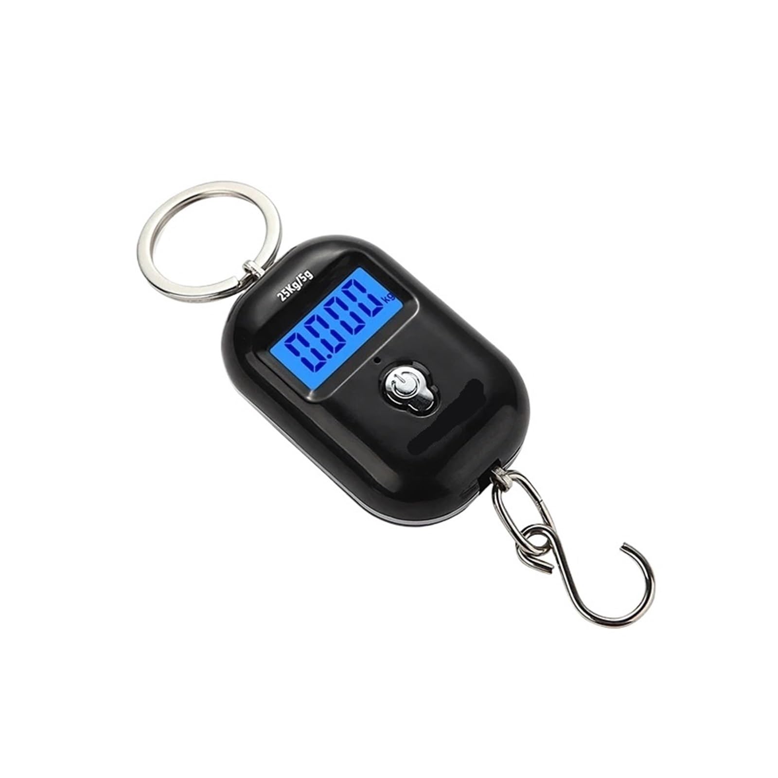 Waga bagażowa, 8 sztuk 25 kg/5 g przenośna waga wisząca Mini LCD cyfrowa do bagażu wędkarskiego, podróżna elektroniczna do walizki podróżnej z wagą(Black)