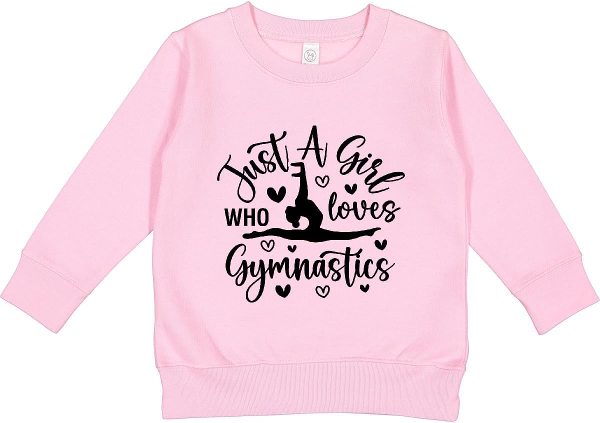inktastic Just a Girl Who Loves Gymnastics Toddler Sweatshirt