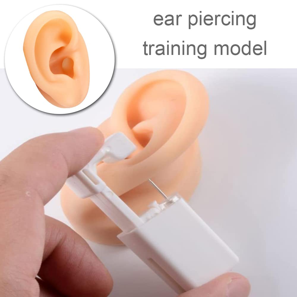 Modello di orecchio artificiale in silicone morbido – Modello flessibile per agopuntura per le orecchie – Simulazione del corpo umano – Modello