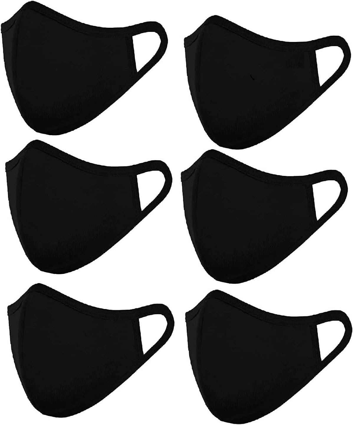 Hosiery Cotton Mask, Reusable and Washable Face Masks Breathable & Flexible fit Face Mask for Men & Women (pack of 6)