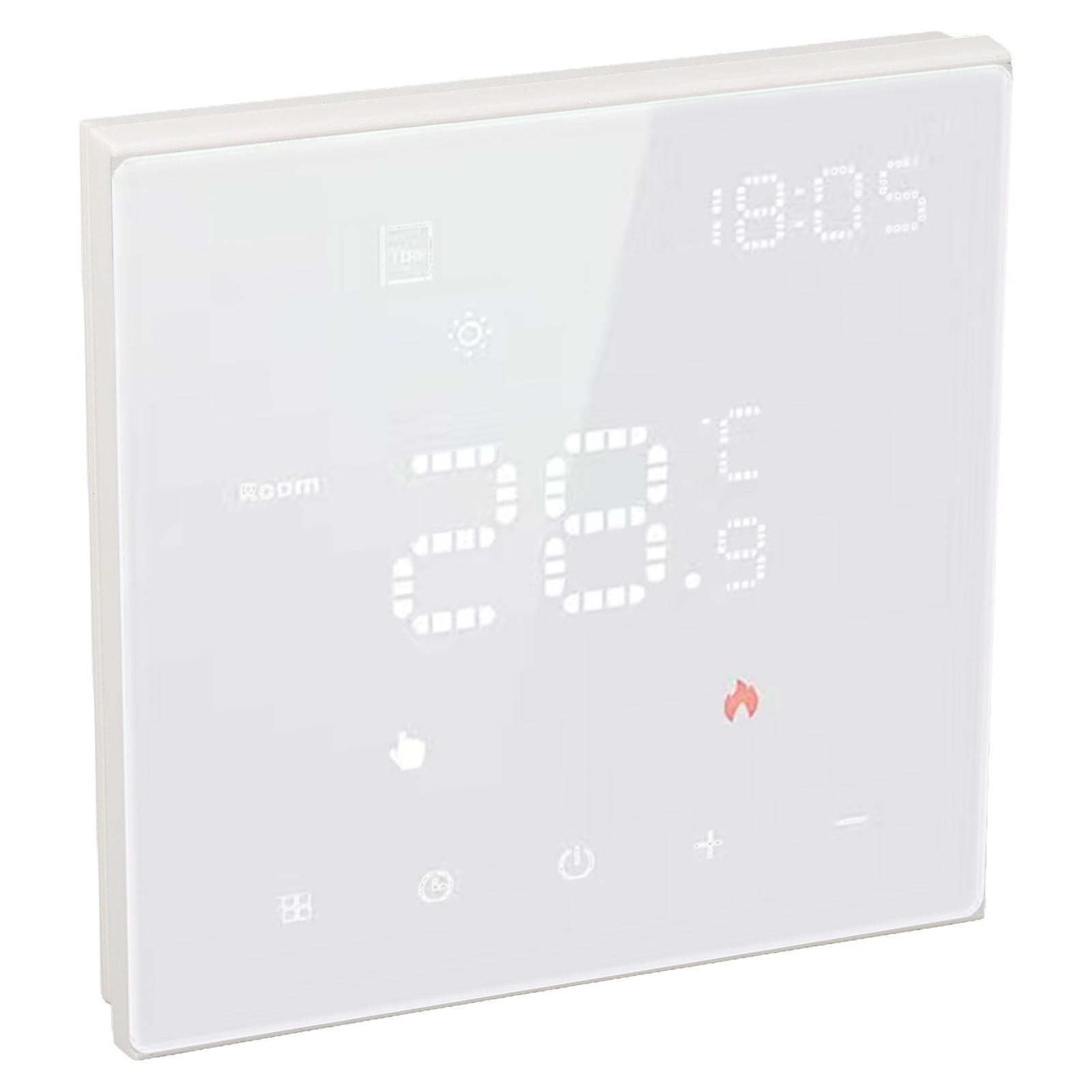 Fafeicy Termostato Inteligente Blanco, Pantalla Táctil Digital, (16A