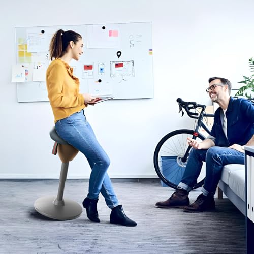 Image of Adjustable Standing Desk Chair, Ergonomic Wobble Stool Standing Desk Stool, Encourage Good Posture, Height Adjustable Stool 19-29 inch, Non-Slip Base, Active Chairs for Adults
