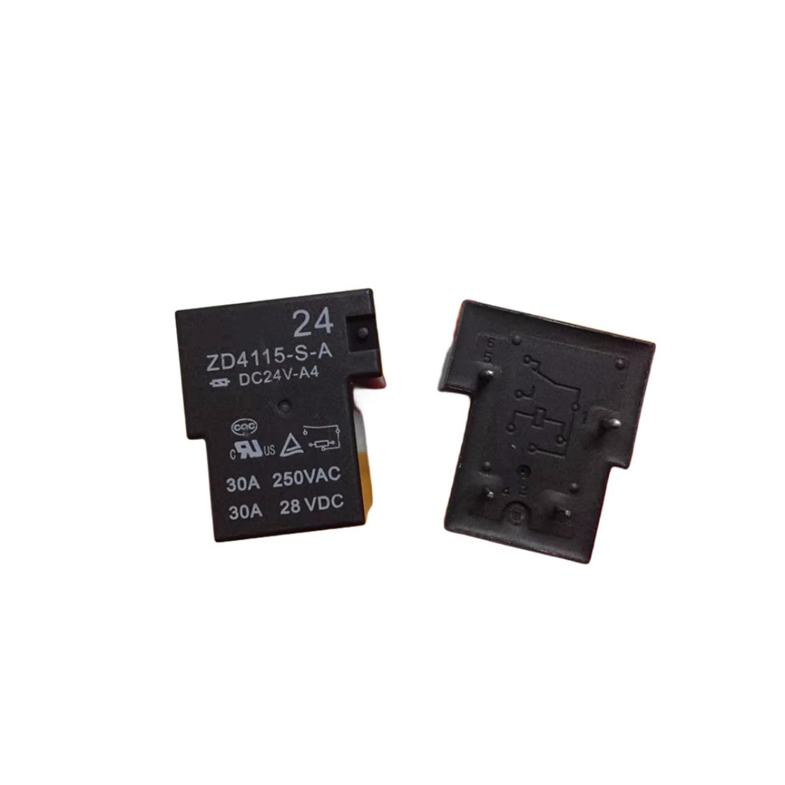 Relè DC 12 V DC 24 V ZD4115-SA ZD4115-SA-24 V DC 12 V DC 24 V ZD4115-SA-12 V DC ZD4115 4 pin 5 pezzi (12VDC)