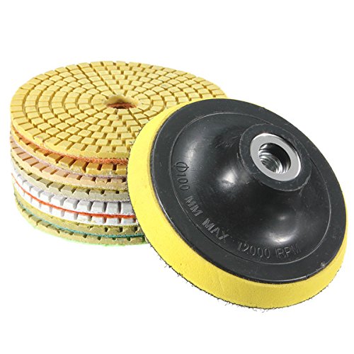 RanDal 9Pcs 4 Pulgadas 50-3000 Grano Diamante Pulido Almohadillas De Ajuste Con La Herramienta De Pulido De Disco Autoadhesivo