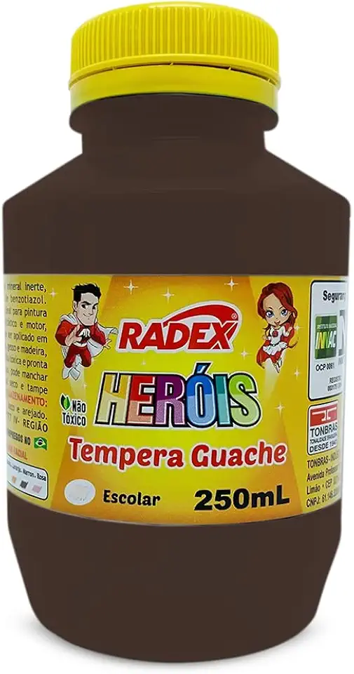 Tinta Guache, Radex, 250Ml, Marrom