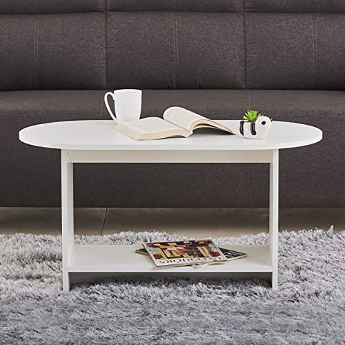 Image of Home Centre | Helios Reynan Coffee Table | Center Table for Living Room | Engineered Wood | White | 1 Year Warranty