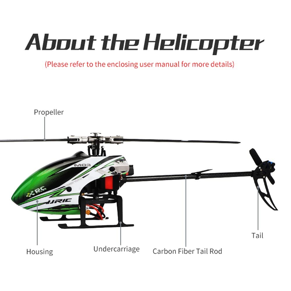 GuyAna Helicóptero RC de Doble Motor sin escobillas para Adultos, helicóptero de Control Remoto de 6 Canales 2,4 GHz 3D y 6G de una Sola hélice sin alerones con giroscopio de 6 Ejes, avió