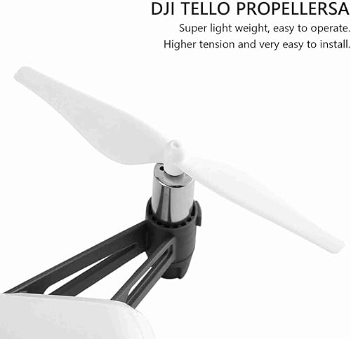 Miniatura 2 de RiToEasysports Juego de 4 pares de cuchillas de hélice, juego de repuesto de hélice de dron ligero de fibra de carbono para DJI Tello (negro)